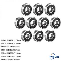 10pcs 베어링 6900 6901 6902 6903 6904 6905 6906 2RS RS 깊은 홈 볼 이중 씰 얇은 섹션 2rs, 6906-2rs 30x47x9mm