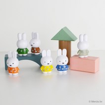미피 miffy 미니 피규어 꽃무늬 플라워 마스코트 장식 소품 / 원색, 04_초록