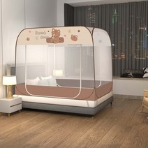 몽골게르텐트 대형 Yurt-모기장 무료 설치 접이식 360 전체 패키지 집 침실 캐노피 텐트 가정용 직물, 06 006_02 1.5x2.0m