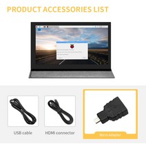 휴대용 모니터 IPS 7 인치 화면 HDMI 터치 모듈 1024x600 라즈베리 파이 3 Pi4 PC 모니터 오렌지 7006 케이, 한개옵션0