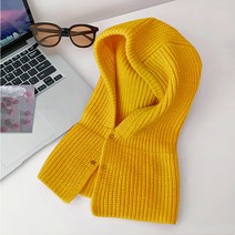 클레이스 얼굴 작아보이는 보들한 니트 바라클라바 9종 color, 옐로