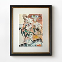 일러스트레이터 수채화 꽃 그림 장식화 유럽식 거실 레스토랑 카페 호텔 라운지 다이닝 벽화 D, 60x80, 1번