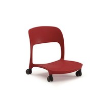 바퀴달린 등받이 낮은 좌식의자 작업 회전 작업용, 브라운