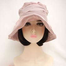 bedazzle [비다즐] 우슬라 주름 챙 모자 린넨 항암모자 여름모자 여행모자 여성 여름모자 여성 챙모자 여자 챙모자 린넨원단 린넨모자 핸드메이드 주문제작 맞춤모자 비다즐모자