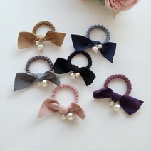 6개한세트 매듭기모리본 진주달랑이 헤어끈(자체제작)
