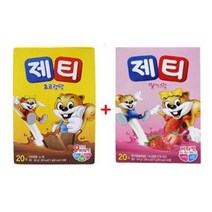 [동서] 1+1구성!! 제티 쵸코맛1개+딸기맛1개 각20스틱 초코딸기분말, 1개
