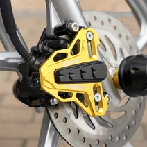 혼다 슈퍼커브110 캘리퍼 커버 뷸렉스 튜닝 브레이크 갤리퍼 가드 전년식, 골드, 캘리퍼 보호가드+포크슬라이더