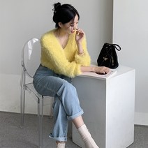 앙리 크롭 퍼가디건