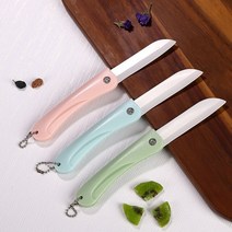 세라믹칼 정육칼 일본 독일 명품칼 중식칼 장미칼휴대용 미니 세라믹 과일 체인 접이식 주방 나이프 다기, 03 blue foldable