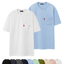 남녀공용 버블포켓 오버핏 엠보 반팔티 (MDST400LW)