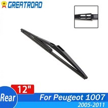 와이퍼 12 후방 블레이드 푸조 1007 2005 2006 2007 2008 2009 2010 2011 Windshield Windscreen Rear Window, 1 pc