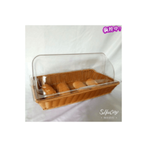 우드 패턴 마트 개인 빵집 베이커리 선반 진열대 창업, 2단식빵걸이 베이지 전체사이즈 54x33x27