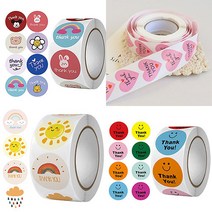 스티커 11종 모음 1롤(500p) 스티커 포장스티커 선물포장스티커 비닐포장스티커 데코스티커 하트스티커 답례품 행사 스티커, 05에스닉패턴 스티커