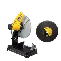STANLEY 고속절단기 SSC22 + 디월트 철재 스텐용 절단석 355mm DWA8011R, 1세트