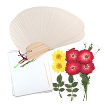 압화부채만들기패키지/조개부채 중/JFPS35/꽃패키지, 투명필름지, 핀셋+압화풀