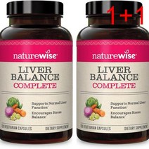 [1+1] NatureWise 밀크시슬 투르메릭 레이시 쿠즈 60서빙 120캡슐