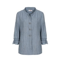 지센여성 포인트 버튼 워싱 린넨 자켓 LFJKK404_BL