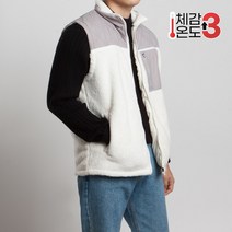 스타일에스 빅사이즈 남성 여성 배색포켓 양털 집업 조끼 후리스 베스트