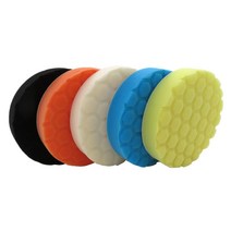 5 pcs 67 인치 왁싱 버핑 스폰지 패드 연마 마찰 ruber 수색 패드 파워 스크럽 자동차 수리 자동 관리를위한 다목적, 7인치