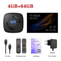 위성 TV 수신기 스마트 ip 박스 안드로이드 10.0 6k 울트라 hd 시네마 레벨 화질 5g 와이파이 쿼드 코어 4g + 64g 미디어 플레이어 셋톱 박스, c, 미국 플러그