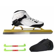 초보자 빙상 아이스 스케이트 피겨 쇼트트랙 동계 입문용 피겨화, 상세 페이지 참고, 41 블루 스케이트+칼집+가방