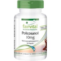 fairvital 페어바이탈 폴리코사놀 10mg 영양제 Policosanol Vegetarian 60캡슐, 1세트