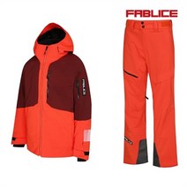 [파블리스] 2021 DEMO 스키복 세트 _ORANGE BURGUNDY
