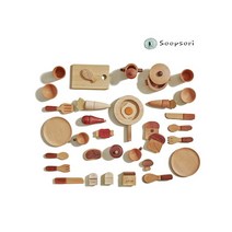 Soopsori [숲소리] 주방놀이-소꿉놀이세트v2 원목 장난감