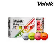 볼빅 MAXLONG 맥스롱 골프공 골프볼 2피스 12구, 컬러혼합, 멀티