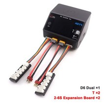 NiMH 1800 mah 리튬 이온 배터리 충전기 LiHv1-6S 스마트, D6 Dual Black T