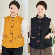 [엄마옷 로즈맘] 꽃별면사각누빔조끼/할머니조끼 생신선물 중년여성 50대 60대 할머니옷