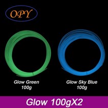 3D 프린터 필라먼트 luminance print filament 3d printer plastic 10m 100g sample red green sky blue 글로우, 글로우 gn과 sb 100g