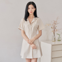[반에이크오] 슈니 린넨 카라 원피스 (OB16OPME03Z)