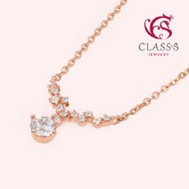 [클래스에스]18K 큐빅티아라목걸이