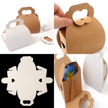 접이식 손잡이선물상자 손잡이포장상자 초콜릿포장상자 종이선물상자, 화이트