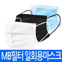 (총판)MB필터마스크 일회용마스크 위생용 덴탈마스크 먼지 차단 방한용 주방 식당 업소용 스트랩 줄 끈 마스크, fha2.특가 MB필터 일회용마스크 블루