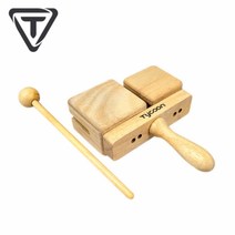 [심로악기] TYCOON 타이쿤 더블톤 사각 우드블럭 W060-00 더블톤 사각 우드블럭 오감발달놀이 리듬악기