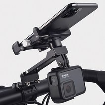 [간지] 핸드폰 자전거 킥보드 거치대 논슬립 멀티마운트 핸들바 액세서리 홀더용품, A타입_마운트장착형_실버