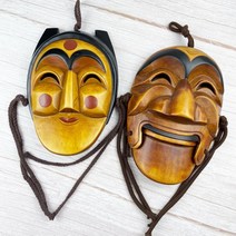 전통 하회탈 가면 걸이 장식 (소)하회탈 부네탈 하회탈장식 전통장식 전통인테리어 외국인선물 외국인이좋아하는 한국풍선물 한국여행선물 한국기념품, 2 부네탈