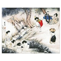 조이십자수 십자수도안-[DMC면사세트]단오풍정(HU-044) 십자수 패키지, 부분 칼라도안세트