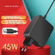 20V 2.25A 45W C 노트북 AC 어댑터 충전기 HP 크롬북 11-AE 11A-NA 12-F 14-ba 14 G6 11A-NB 11 G6 11 G8, 01 EU Plug