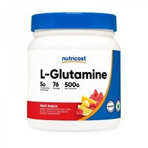 뉴트리코스트 L글루타민 파우더 500g 76서빙 프룻 펀치, 과일 펀치, 1.1 파운드 (1개 팩)