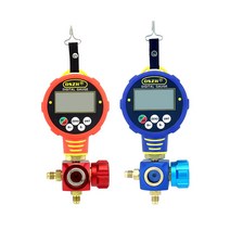 매니폴드 게이지 불소 에어컨 냉매 압력계 추가 헤드, 빨간색 압력 게이지 단일 헤더