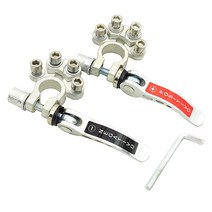 GHSHOP SAE / JIS 유형 A 포스트 용 2pcs 구리 자동차 배터리 터미널 커넥터, 일반, 은