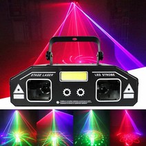 ALIEN 3 IN 1 DJ 디스코 레이저 빔 스캐너 패턴 스타 스트로브 라이트 프로젝터 파티 홀리데이 바 댄스 크리스마스 무대 조명 효과, Beam  Star|AU 플러그