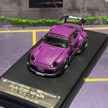 스트리트 웨폰 1/64 RWB 993 다이캐스트 자동차 모델, [01] 보라색, 보라색