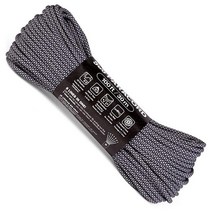 Atwood Rope MFG 550 파라코드 30.5m(100피트) 7가닥 코어 나일론 낙하산 코드 외부 생존 장비 미국산 | 랜야드 팔찌 핸들 랩 키체인 (감염), Grey and Black Diamonds
