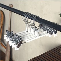 신박한정리 바지걸이 논슬립집게 코팅바지거는법 10P, 화이트(10P)