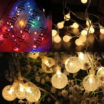LED 감성 캠핑 전구 줄조명 스트링 파티 라이트 알전구 오징어등 와이어 앵두 야외 조명 무드등, 03.투명버블전구 대 10M 80구