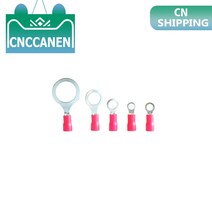 절연 링 터미널 커넥터 22-16 AWG 0.5-1.5mm2 빨간색 M3/M4/M5/M6/M8/M13 PVC 와이어 케이블 전기 크, 01 10PCS_03 RVL1.25-3.5